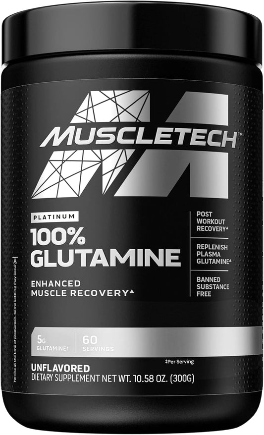 Glutamine Powder | MuscleTech 100% Pure L Glutamine Powder | Post Workout Recovery Drink | L-Glutamine Powder for Men & Women | Muscle Recovery | Unflavored (60 Servings) : Health & Household