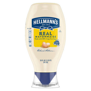 Hellmann'S Real Mayonnaise 6 Count Real Mayo Squeeze Bottle For A Rich Creamy Condiment Gluten Free, Made With Cage-Free Eggs 20 Oz