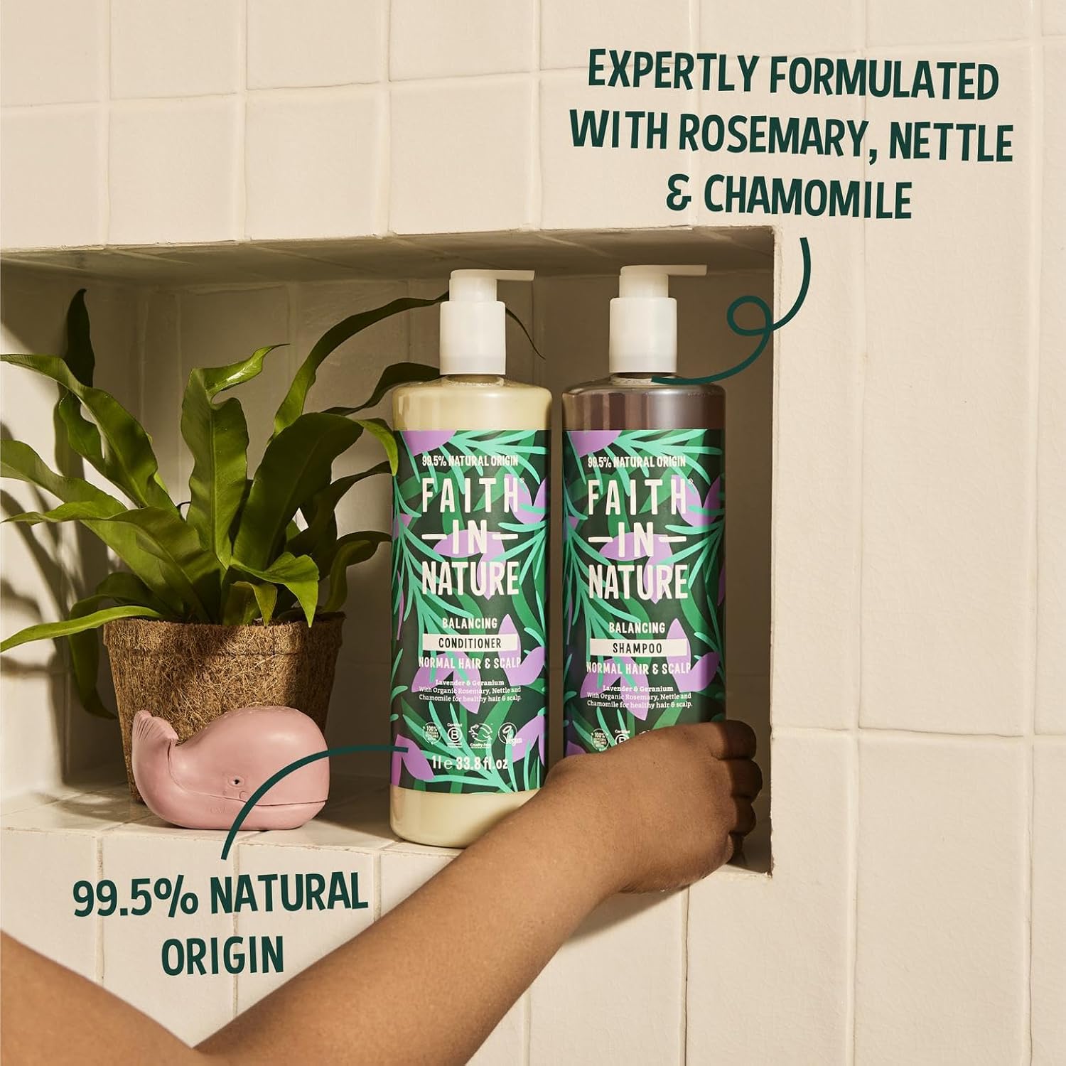 Faith In Nature 2 x 1L Natural Grapefruit & Orange Shampoo and Conditioner Set, Invigorating, Vegan & Cruelty Free, No SLS or Parabens, For Normal to Oily Hair : Amazon.co.uk: Beauty