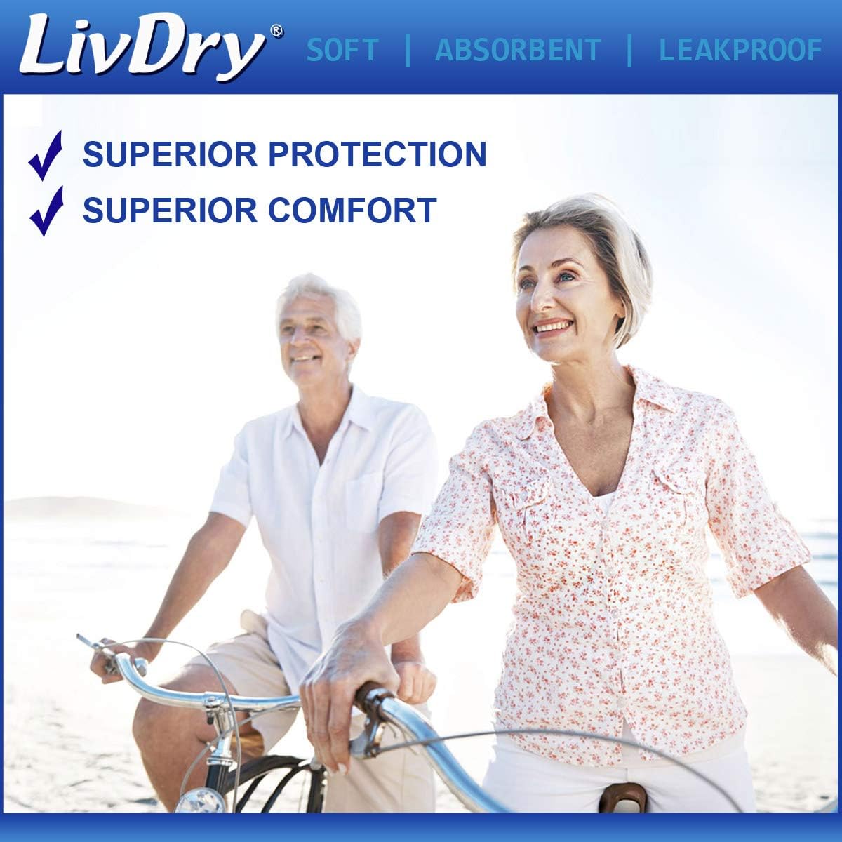 LivDry Ultimate XXL Adult Incontinence Underwear, High Absorbency, Leak Cuff Protection, XX-Large, 11-Pack