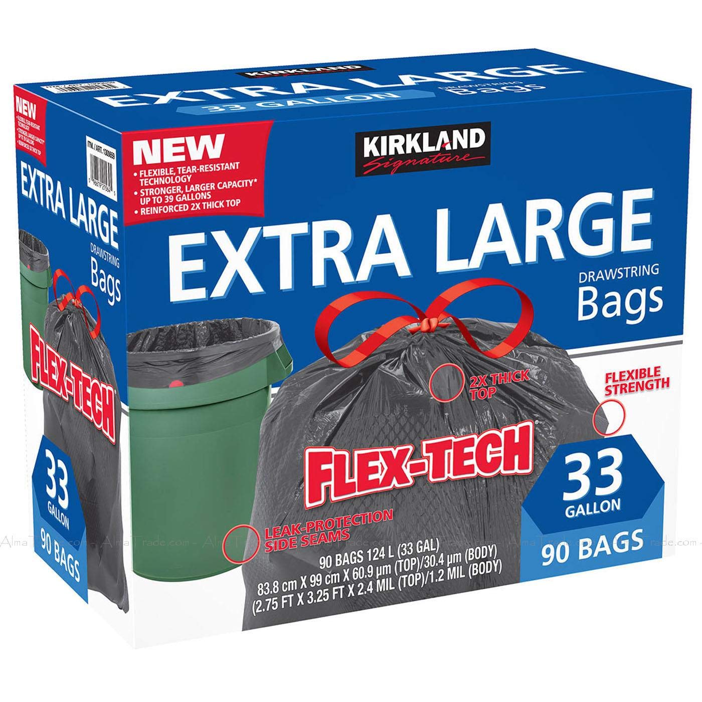 Kirkland Signature Flex-tech 33 Gallon Trash Bag