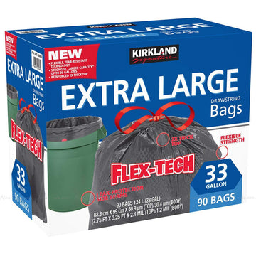 Kirkland Signature Flex-tech 33 Gallon Trash Bag