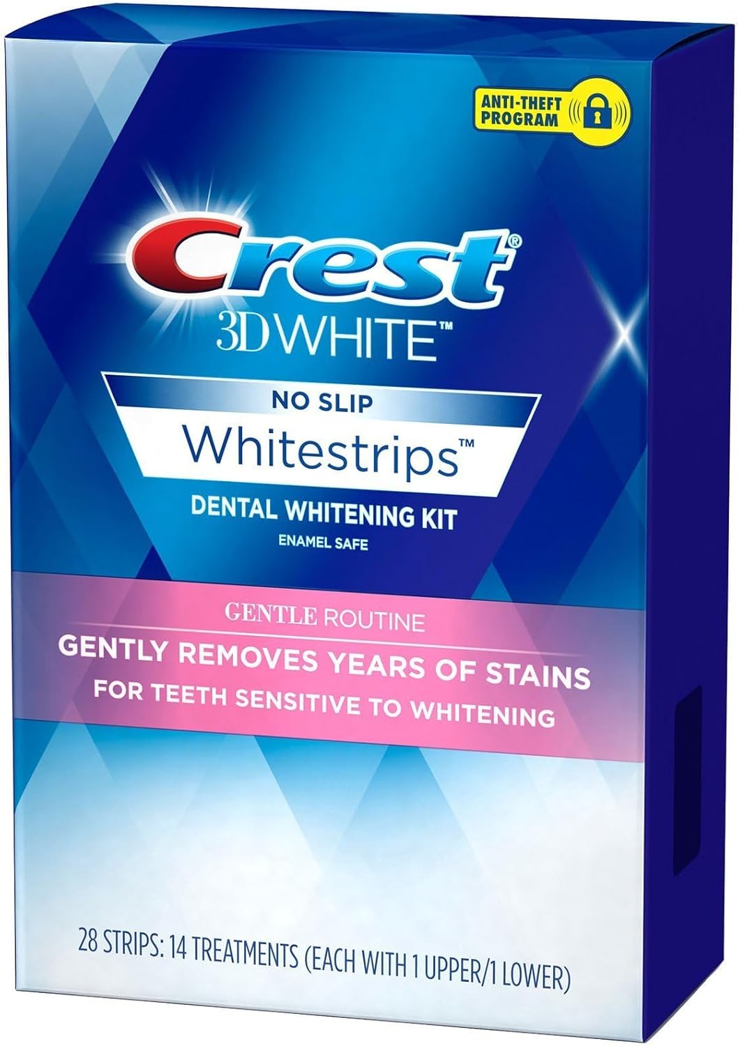 Crest 3D Whitestrips for Sensitive Teeth, Teeth Whitening Strip Kit, 28 Strips (14 Count Pack) : Health & Household