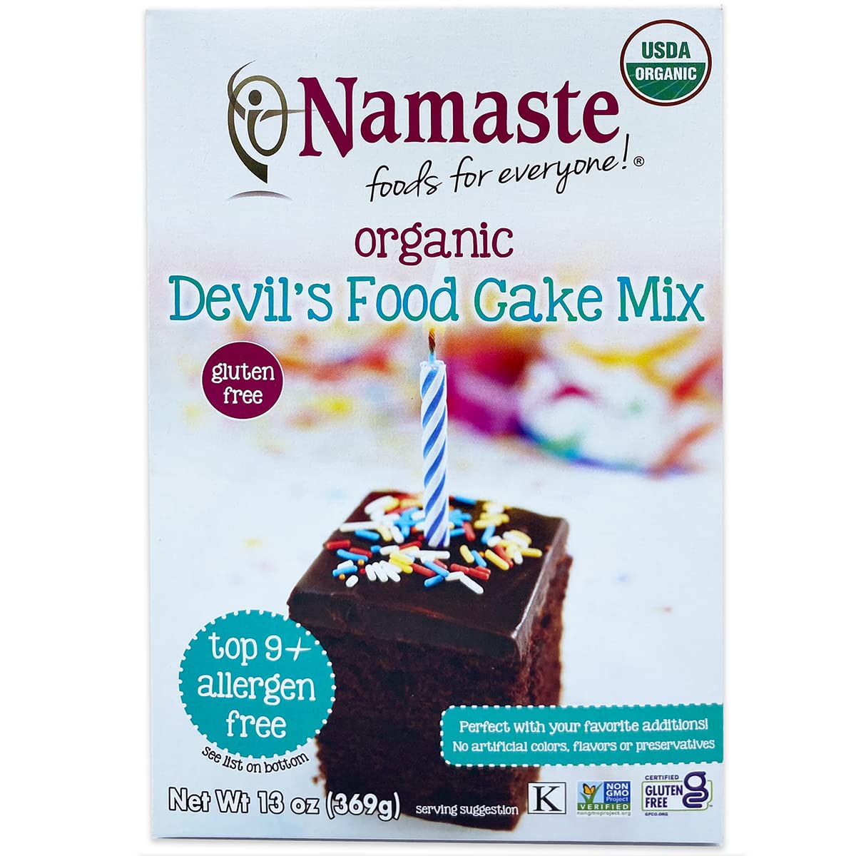 Namaste Foods Organic Gluten Free Devil's Food Cake, 13 Ounces – Allergen Free