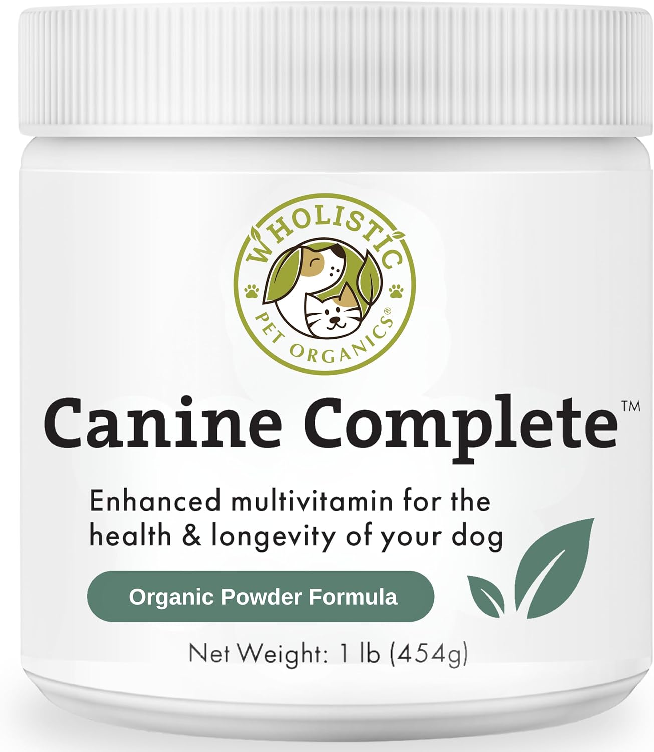 Wholistic Pet Organics Canine Complete Dog Multivitamin - 1 Lb - Nutrient-Rich Dog Vitamins And Supplements - Dog Multivitamin Powder For Immune System, Skin, Coat & Overall Health