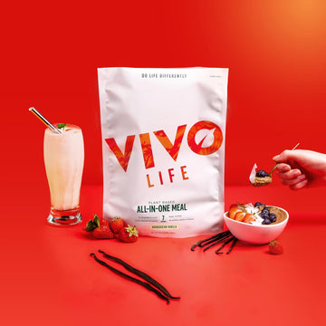 Vivo Life - Whole, Vegan Meal Replacement Shake With Proteins, Vitamins & Minerals, Gut Friendly Bacteria & Electrolytes - 35.2 Oz, 25 Servings (Vanilla)