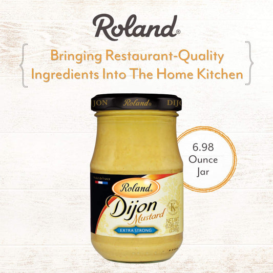 Roland Foods Extra Strong Dijon Mustard, Specialty Imported Food, 12-Ounce Jar