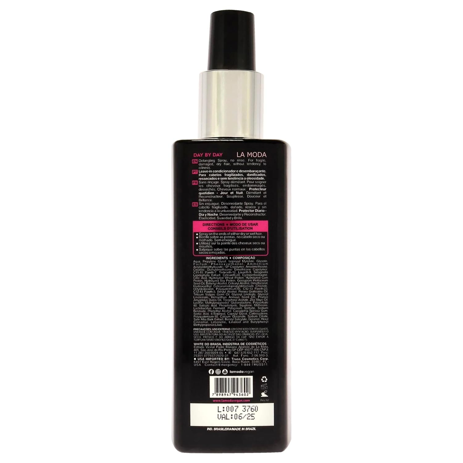 La Moda Day By Day Leave-In Spray by Truss for Unisex - 8.45 oz Detangler : Beauty & Personal Care