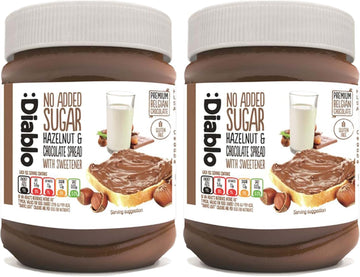 Diablo No Added Sugar Hazelnut Chocolate Spread 350 Grams (2 Pack)