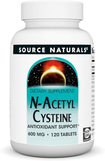 Source Naturals N-Acetyl Cysteine Antioxidant Support 600 Mg Dietary Supplement That Supports Respiratory Health* - 120 Tablets