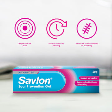 Savlon Antiseptic Cream (1 X 100G) And Scar Prevention Gel (1 X 50G), Fast-Acting Relief, Soothing, Healing, Reduces Swelling And Discomfort, Essential First Aid Bundle (Pack Of 2)