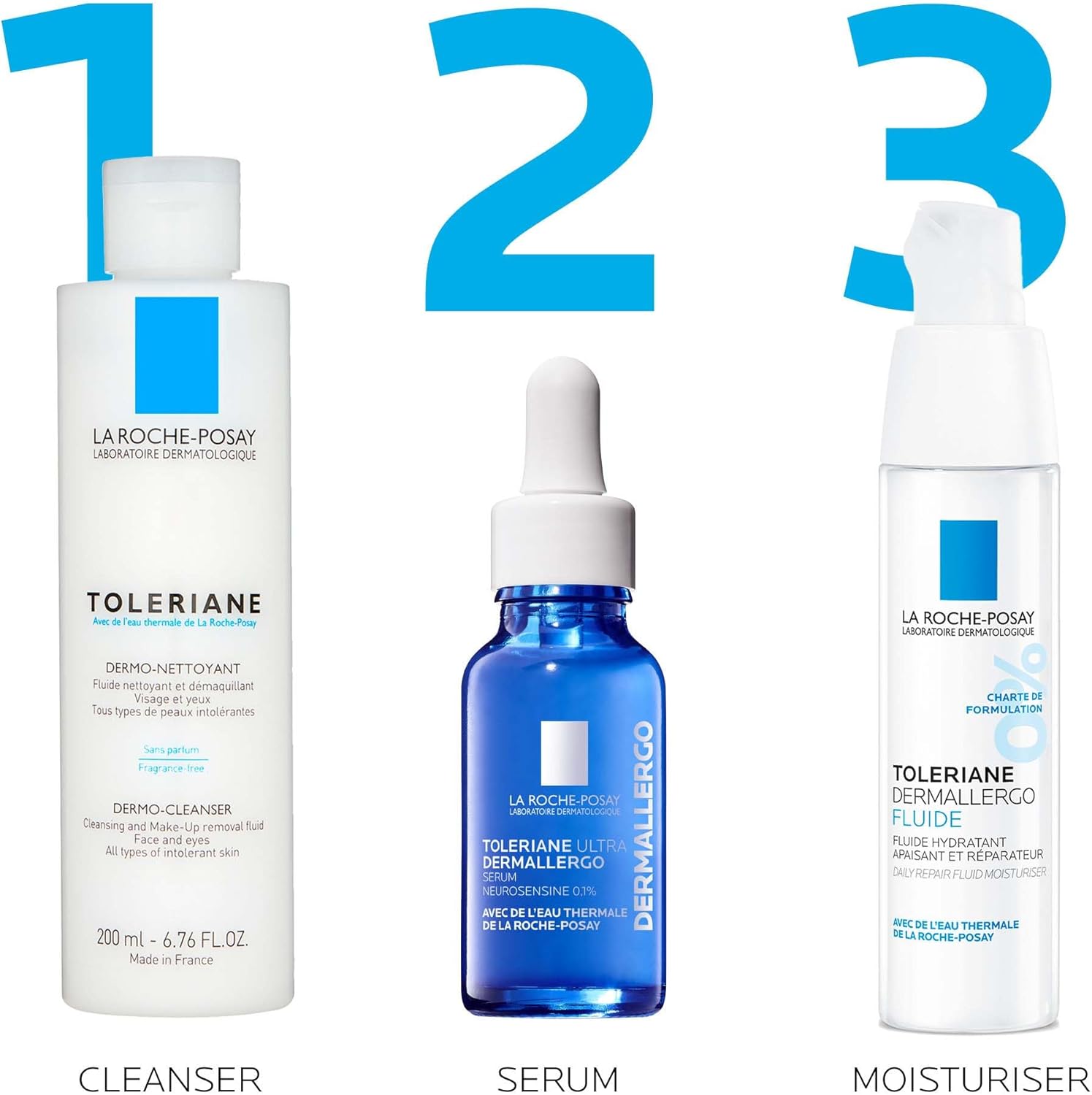 La Roche-Posay Toleriane Dermallergo Soothing Fluid Moisturiser For Sensitive Skin 40ml : Amazon.co.uk: Beauty