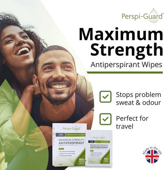 Perspi-Guard Maximum Strength Antiperspirant Wipes 25-Pack Antiperspirant Wipes For Women And Men - Effective Protection Against Excessive Sweating And Odour