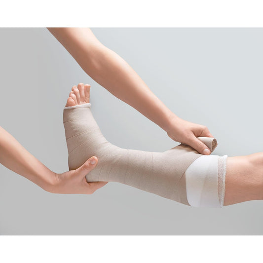 Lohmann & Rauscher Durelast Extra Short Stretch Bandage, Compression Bandage With 45% Stretch, 66% Cotton & 34% Polyamide, 8Cm Wide X 5M Long Roll