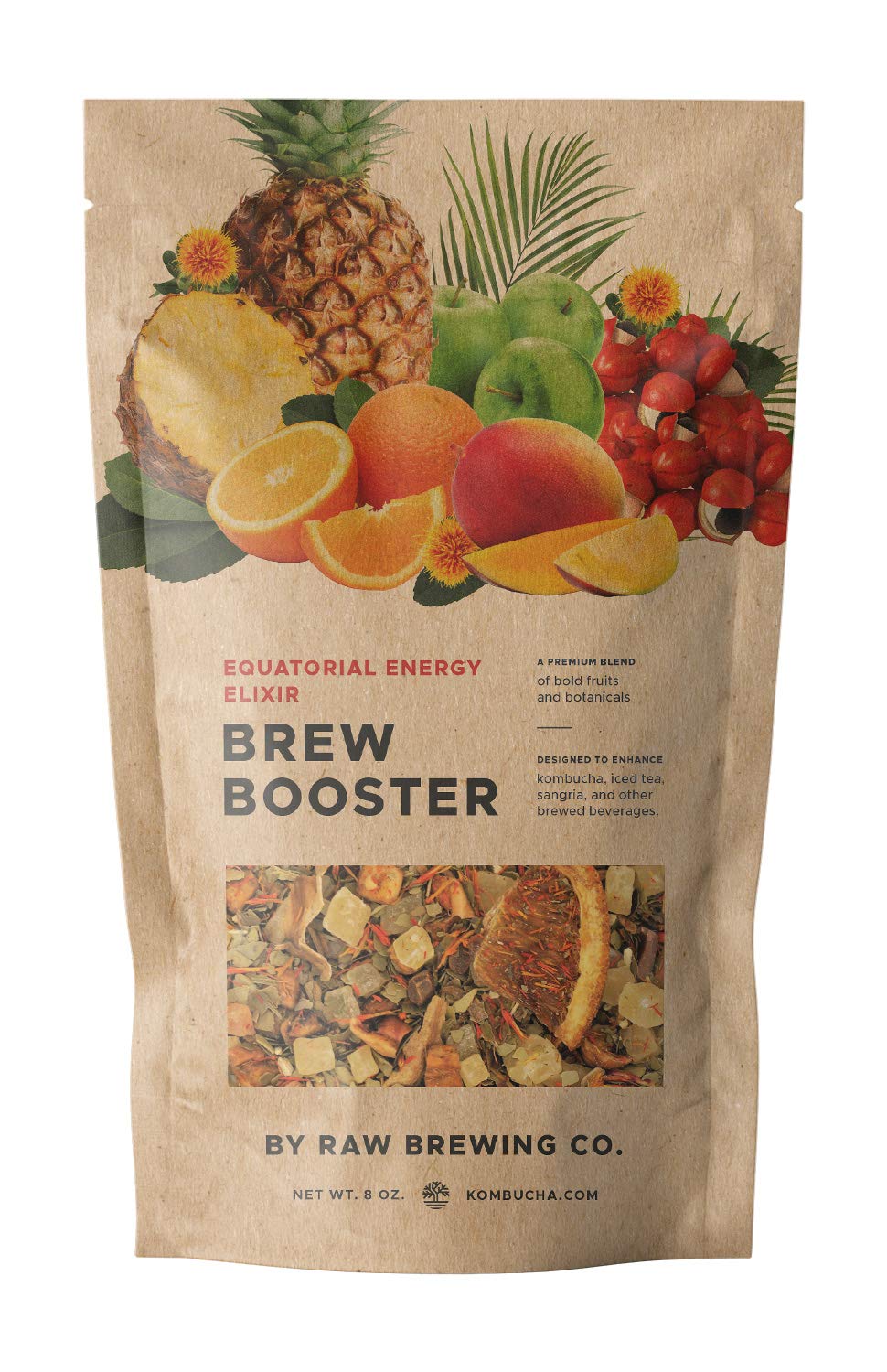 Kombucha.Com Equatorial Energy Elixir Brew Booster – Premium Botanical Kombucha Flavoring Blend For Home Brewed Kombucha, Tea, Sangria & More – Easy & Delicious Flavors For Your Kombucha Starter Kit – (8 Ounce)