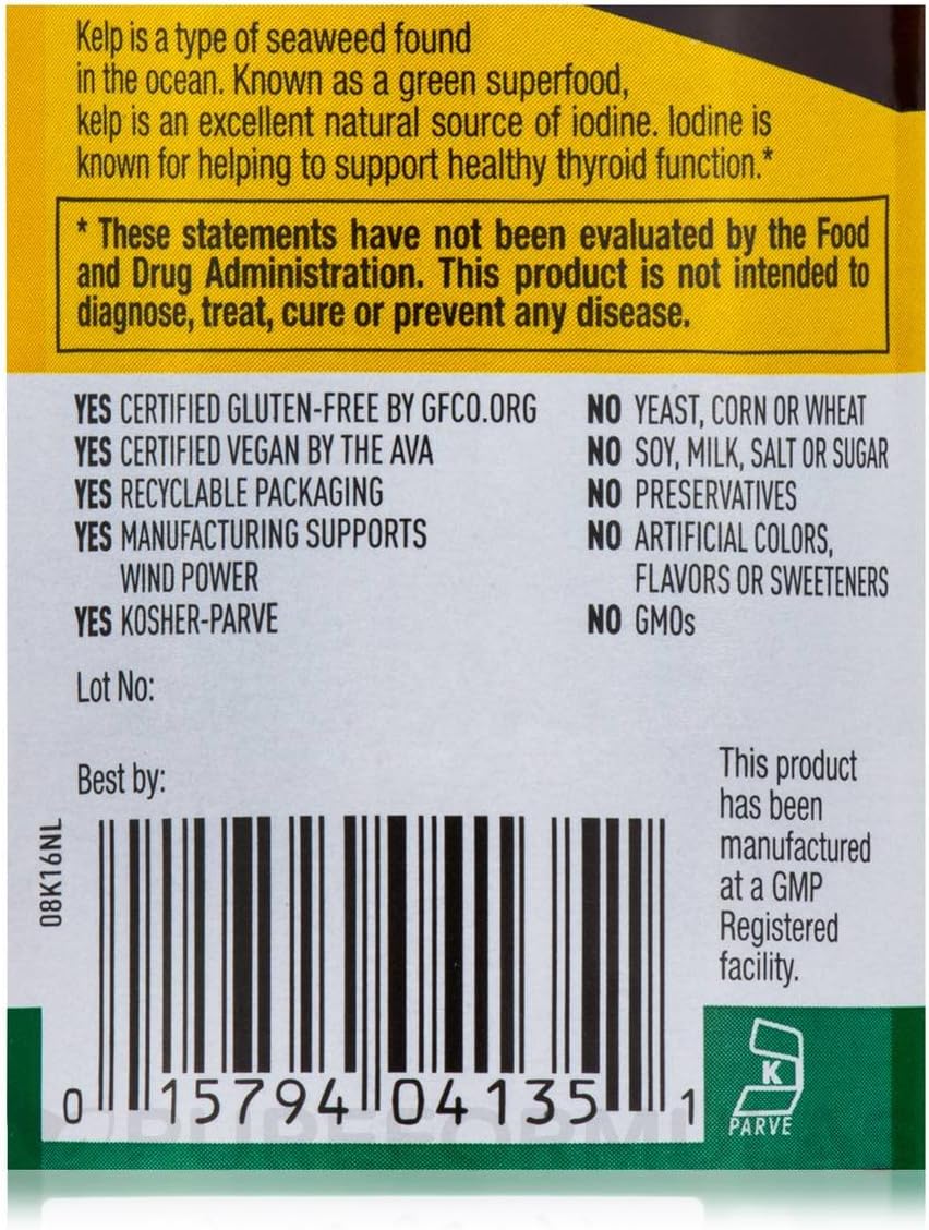 Country Life Arctic Kelp 225 mcg, 300-Count : Health & Household