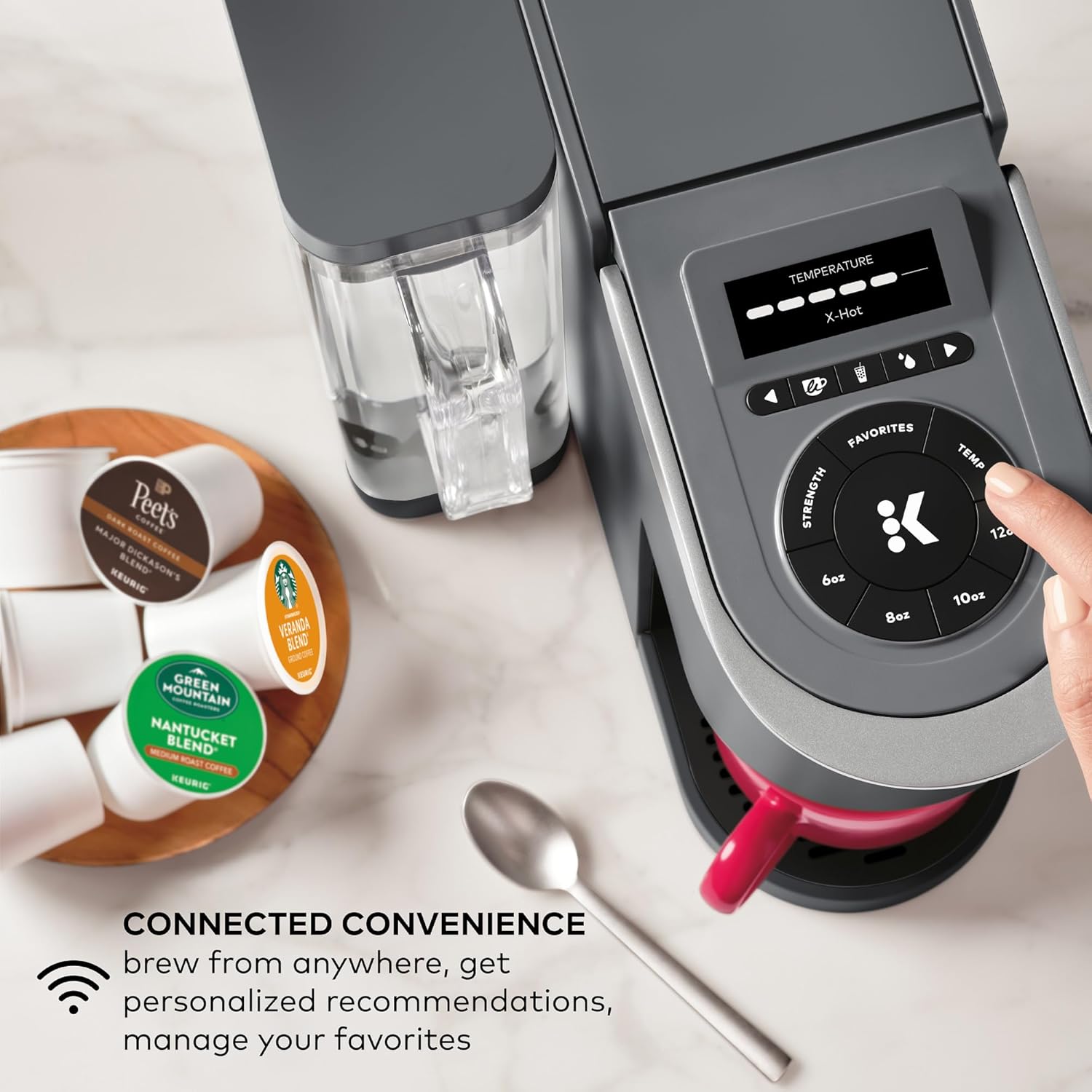 Keurig K-Supreme SMART Coffee Maker, MultiStream Technology, Brews 6-12oz Cup Sizes, Gray: Home & Kitchen