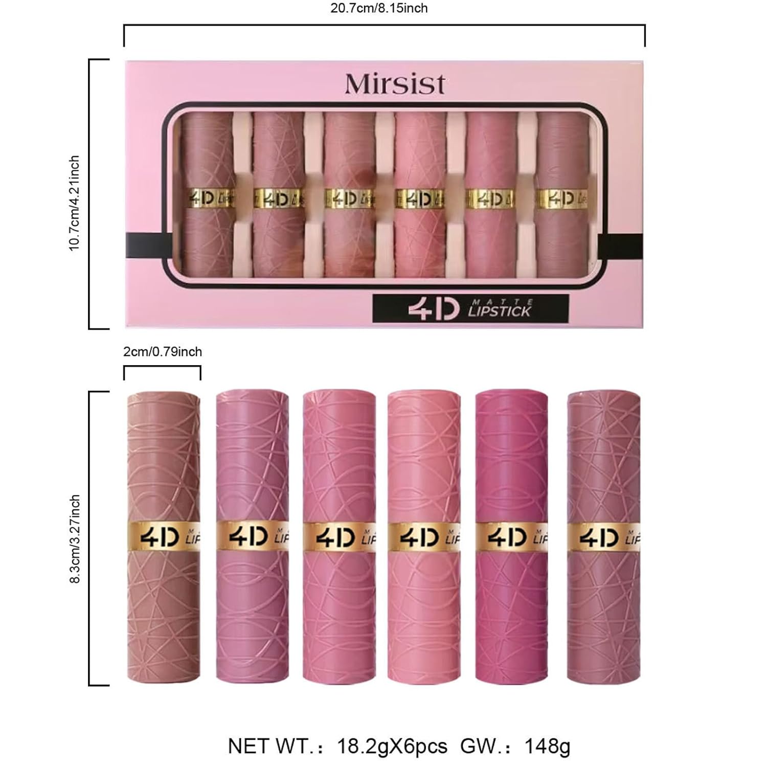 Gireatick 6Pcs Matte Lipstick Makeup Set, Nude/Pink/Rose Red/Mauve/Brown Matte Lipstick Pack Sets For Women, Silky Velvet Lipstick Matte Long Lasting Smudge Proof Lipstick : Beauty & Personal Care
