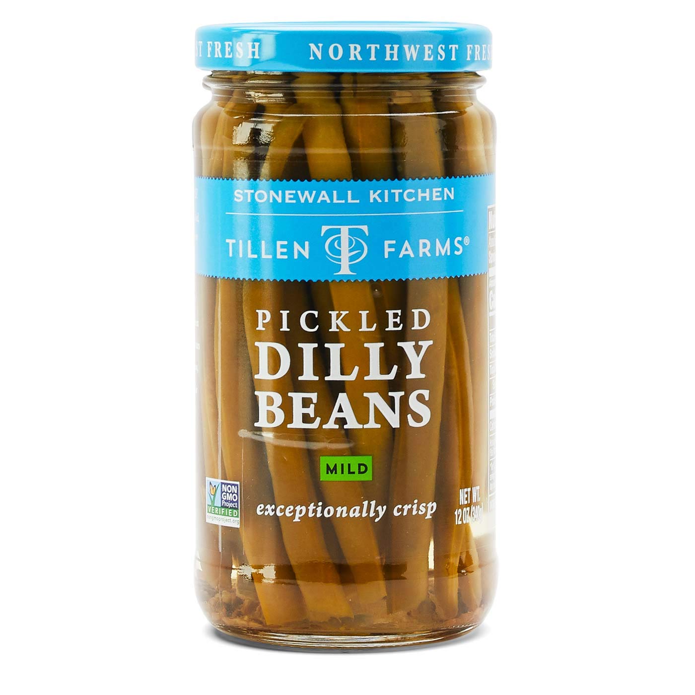 Tillen Farms Pickled Crispy Dilly Beans, 12 Ounce (Pack of 6)