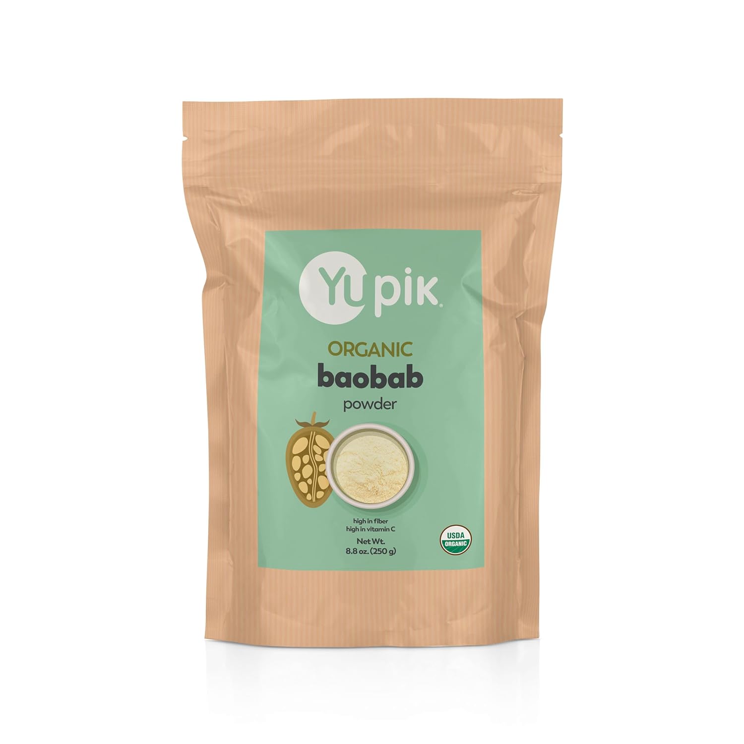 Yupik Organic Baobab Powder, 8.8 Ounce, Non-Gmo, Vegan, Gluten-Free