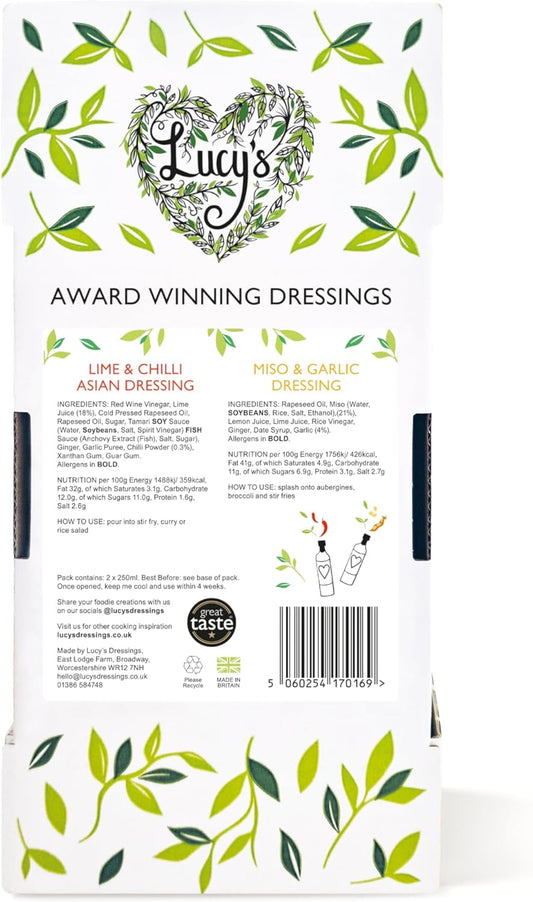 Lucy'S Dressings - Mayonnaise Trio Pack, Garlic & Black Pepper, 150Ml, Lemon & Mustard, 150Ml And Lime & Chilli, 150Ml