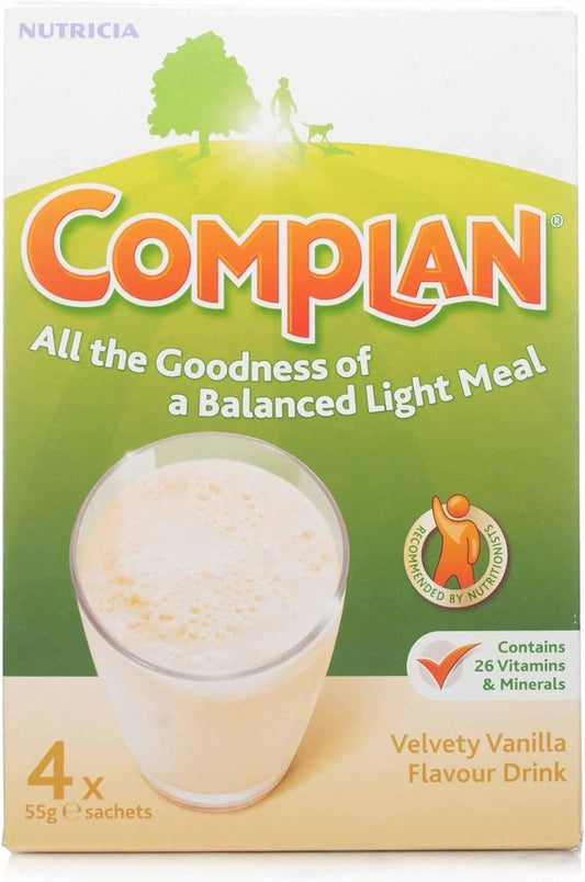 THREE PACKS of Complan Vanilla 4 x 55g Sachets : Amazon.co.uk: Health & Personal Care