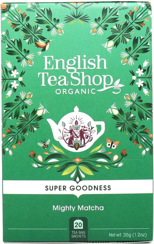 English Tea Shop Organic Mighty Matcha - 20 Tea Bag Sachets, 35 G
