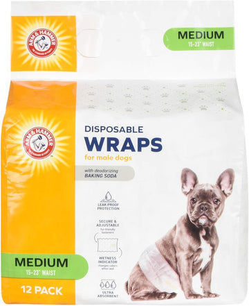 Arm & Hammer Lrg Male Wraps-18" -27" Waist - 12 Count