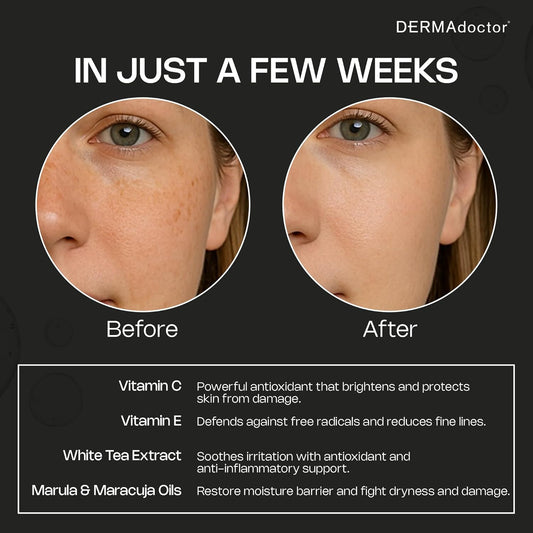 Dermadoctor Kakadu C Dermatologist Formulated Vitamin C Brightening Daily 3 In 1, Exfoliating Face Wash, Toner, Make Up Remover, Hydrating Facial Cleanser For Uneven, Dull Skin, Travel Size - 2.37 Oz