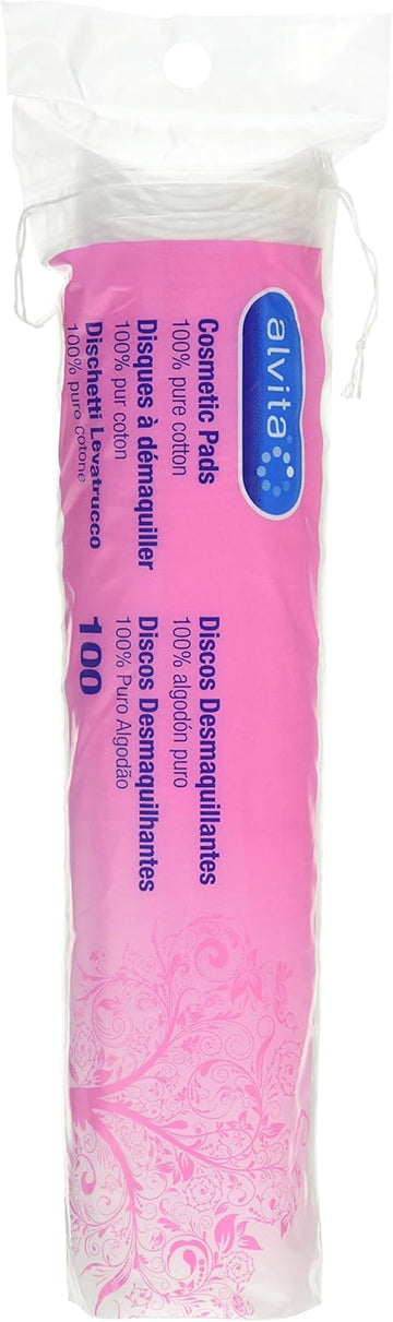 Alvita Round Cosmetic Pads, 100 Pads