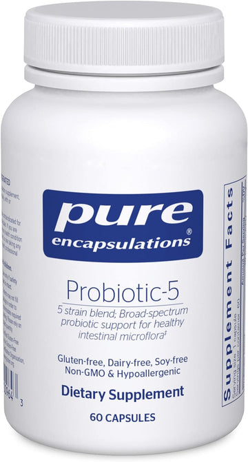 Pure Encapsulations Probiotic-5 | Dairy and Soy Free Probiotic Blend to Support Immune and Gastrointestinal Health | 60 Capsules