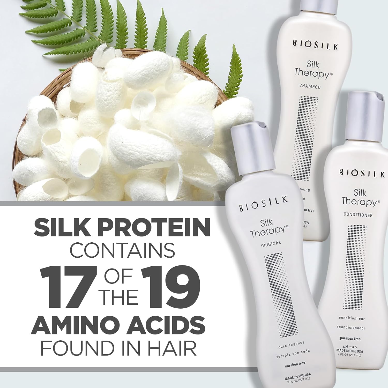 Biosilk Revive Your Locks Kit. Original Silk Therapy 7Oz, Silk Therapy Shampoo 7Oz, And Silk Therapy Conditioner 7Oz (Kit Contains 3 Products), 7 Fluid_Ounces : Beauty & Personal Care