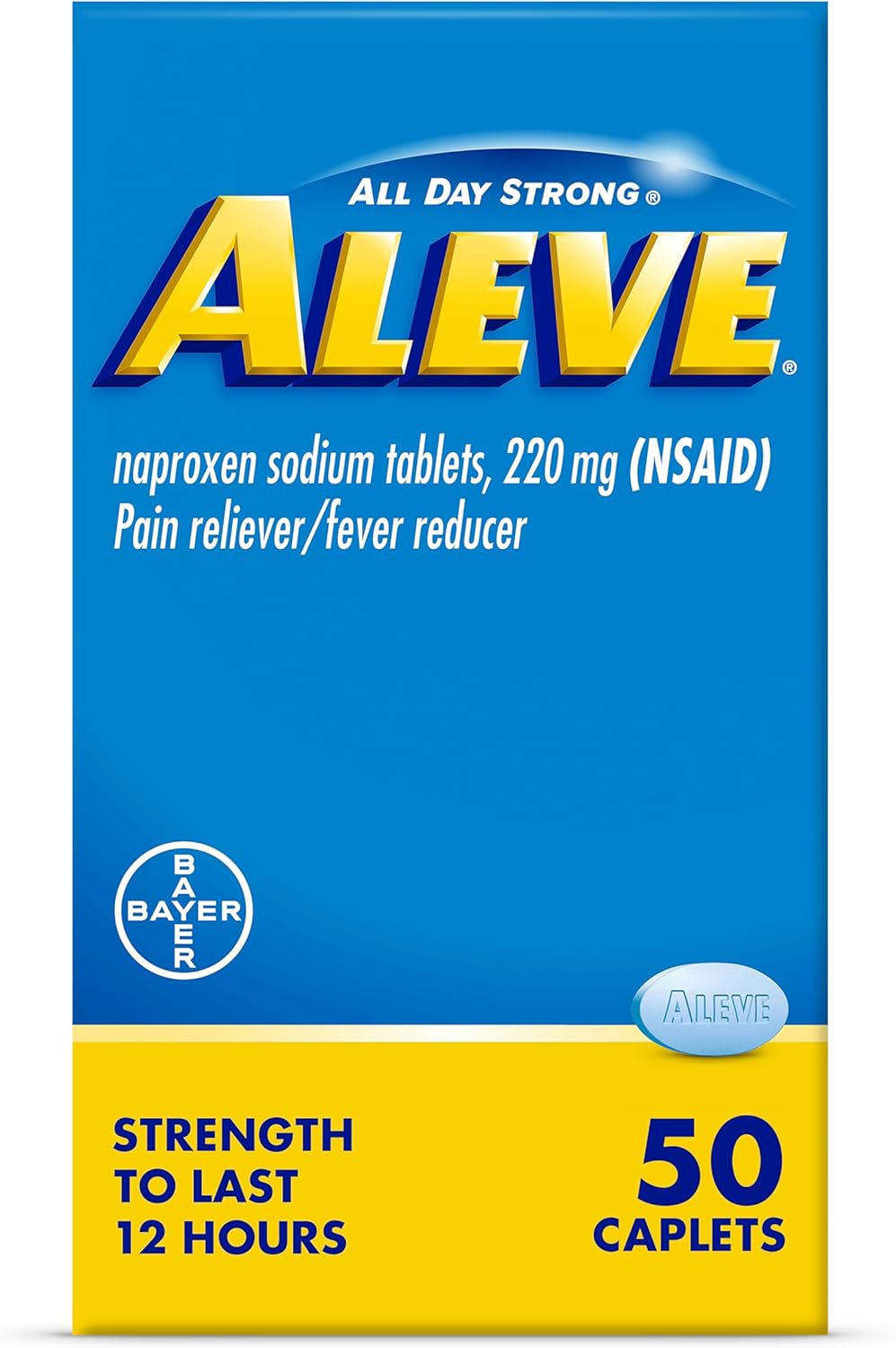 Aleve Pain Relief Naproxen Sodium Caplets - 50 Count