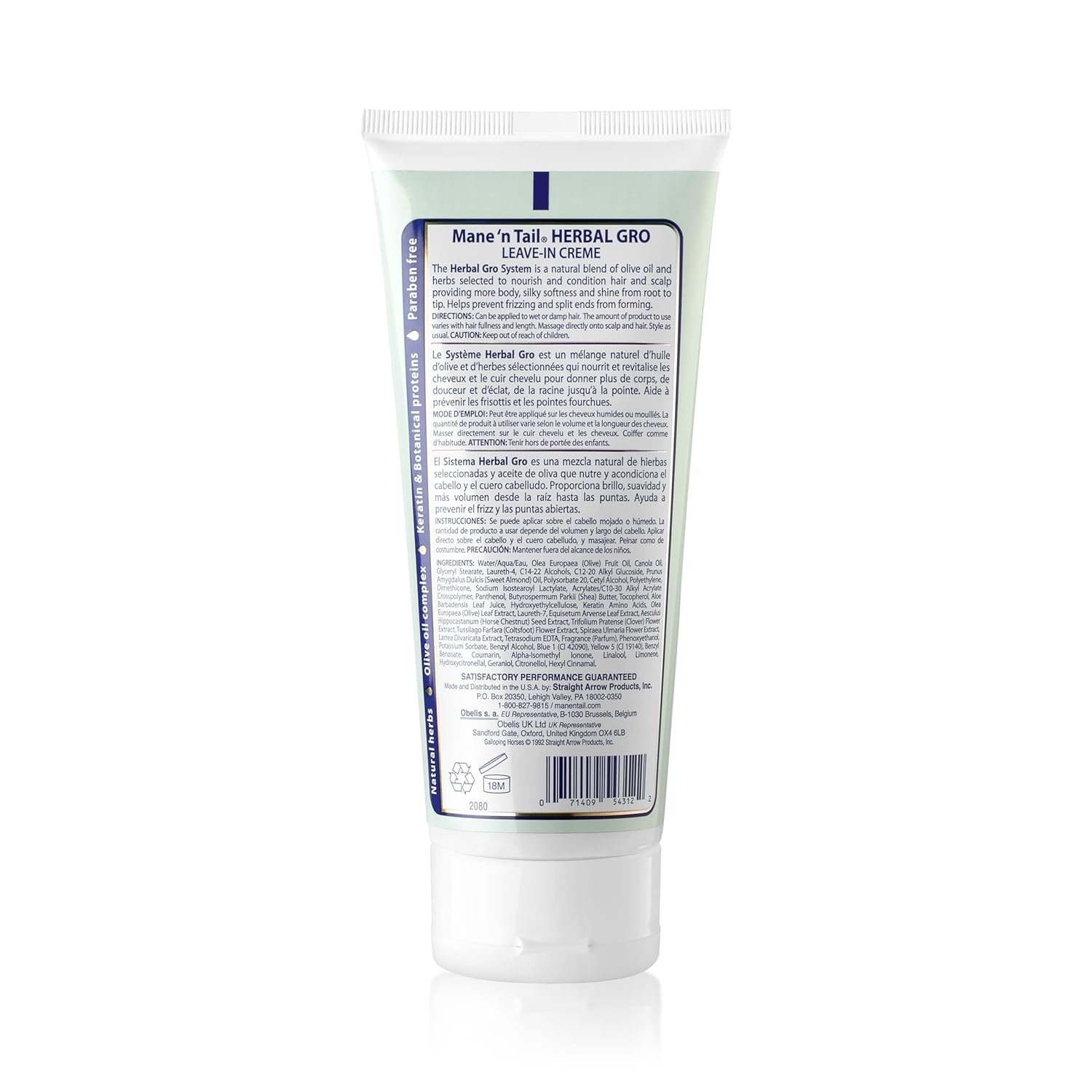 Mane 'N Tail Herbal Gro Leave-In Creme Therapy Maximum Volume & Shine 5.5 Ounce : Hair Care Styling Products : Beauty & Personal Care