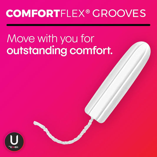 U By Kotex Click Compact Tampons, Regular Absorbency, Unscented, 32 Count