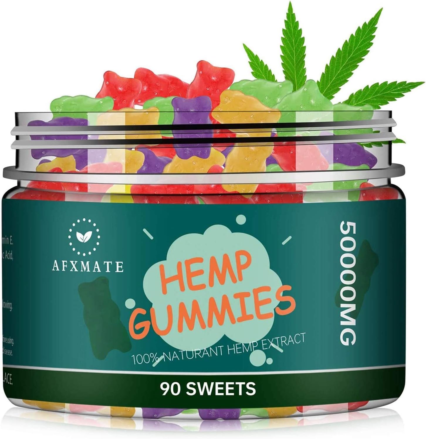 Afxmate Hemp Gummies 50000 Mg Fruit Flavored Gummy (90 Gummies)