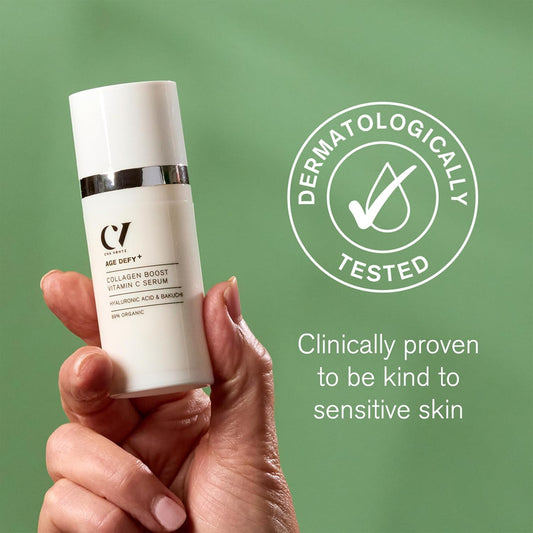Green People Age Defy+ Collagen Boost Vitamin C Serum - Serum With Vitamin C - Paraben & Alcohol Free - Vegan, 30Ml