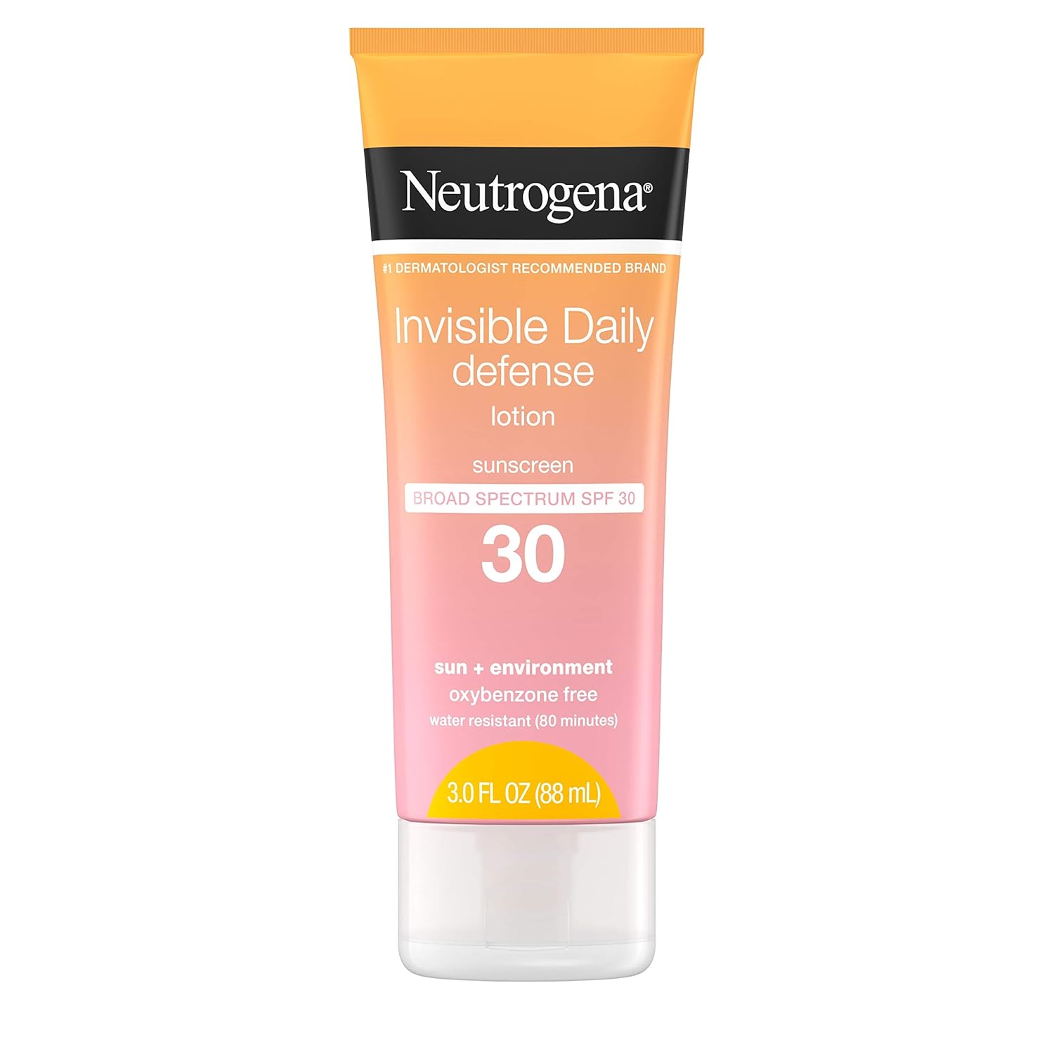 Neutrogena Invisible Daily Defense Sunscreen Lotion, Broad Spectrum Spf 30, Oxybenzone-Free & Water-Resistant, Sun & Environmental Aggressor Protection, Antioxidant Complex, 3.0 Fl. Oz