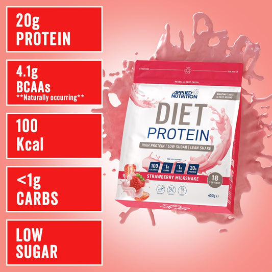 Applied Nutrition Diet Whey - High Protein Powder Supplement, Low Carb & Sugar, For Weight Management With Cla, L Carnitine, Green Tea (450G - 18 Servings) (Chocolate Dessert)