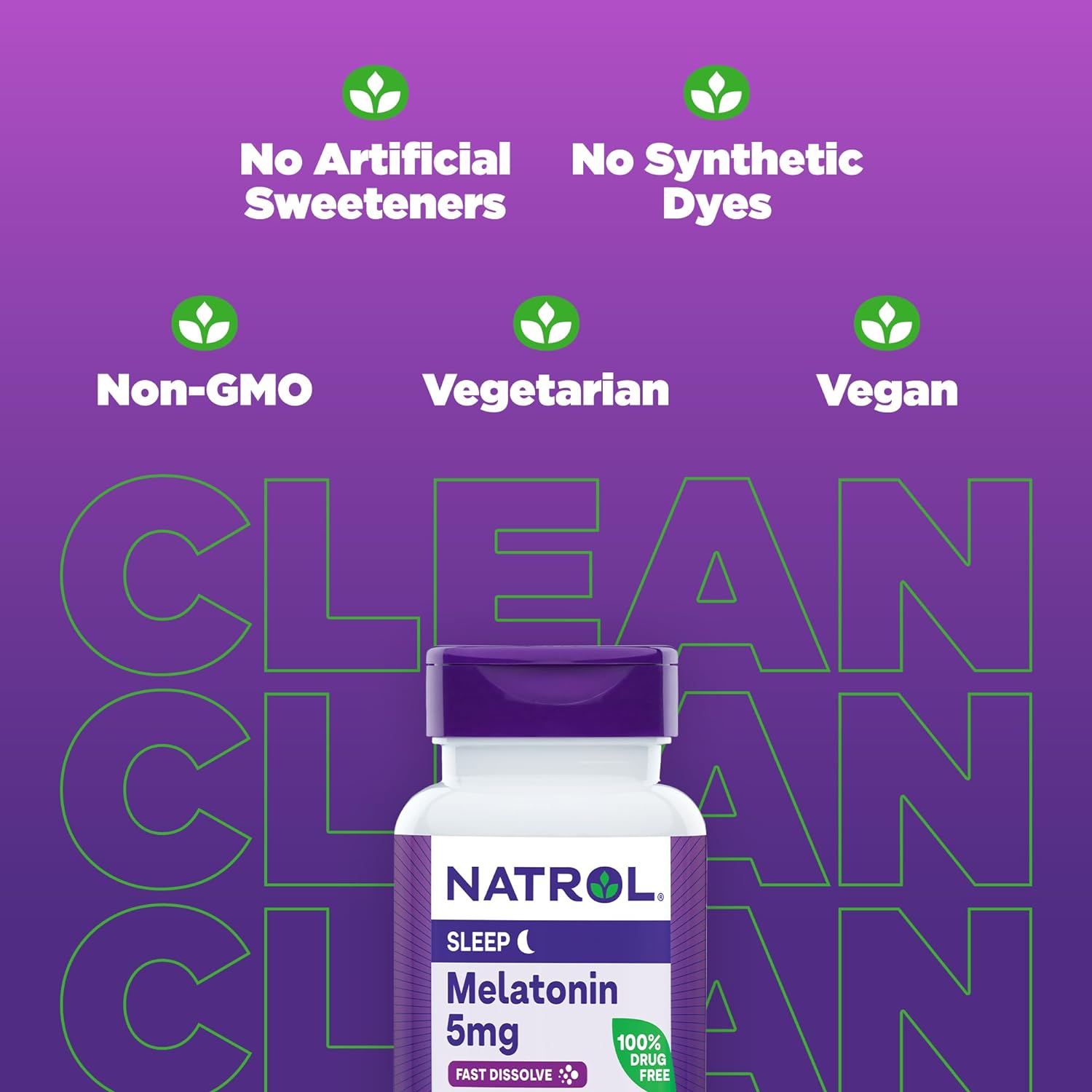 Natrol Melatonin Fast Dissolve Tablets, Helps You Fall Asleep Faster, Stay Asleep Longer, Easy to take, Dissolves in Mouth, Strengthen Immune System, Strawberry Flavor, 5mg, 30 Count : Health & Household