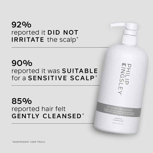 Philip Kingsley | No Scent No Colour Shampoo | For Sensitive And Delicate Scalps | Sulfate-Free And Fragrance-Free | 250Ml
