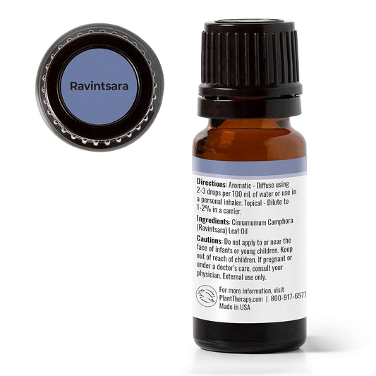 Plant Therapy Ravintsara Essential Oil 10 Ml (1/3 Oz) 100% Pure, Undiluted, Therapeutic Grade