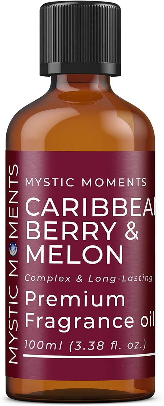 Mystic Moments | Caribbean Berry & Melon Fragrance Oil 100ml - Perfect for Soaps, Candles, Bath Bombs, Oil Burners, Diffusers and Skin & Hair Care Items