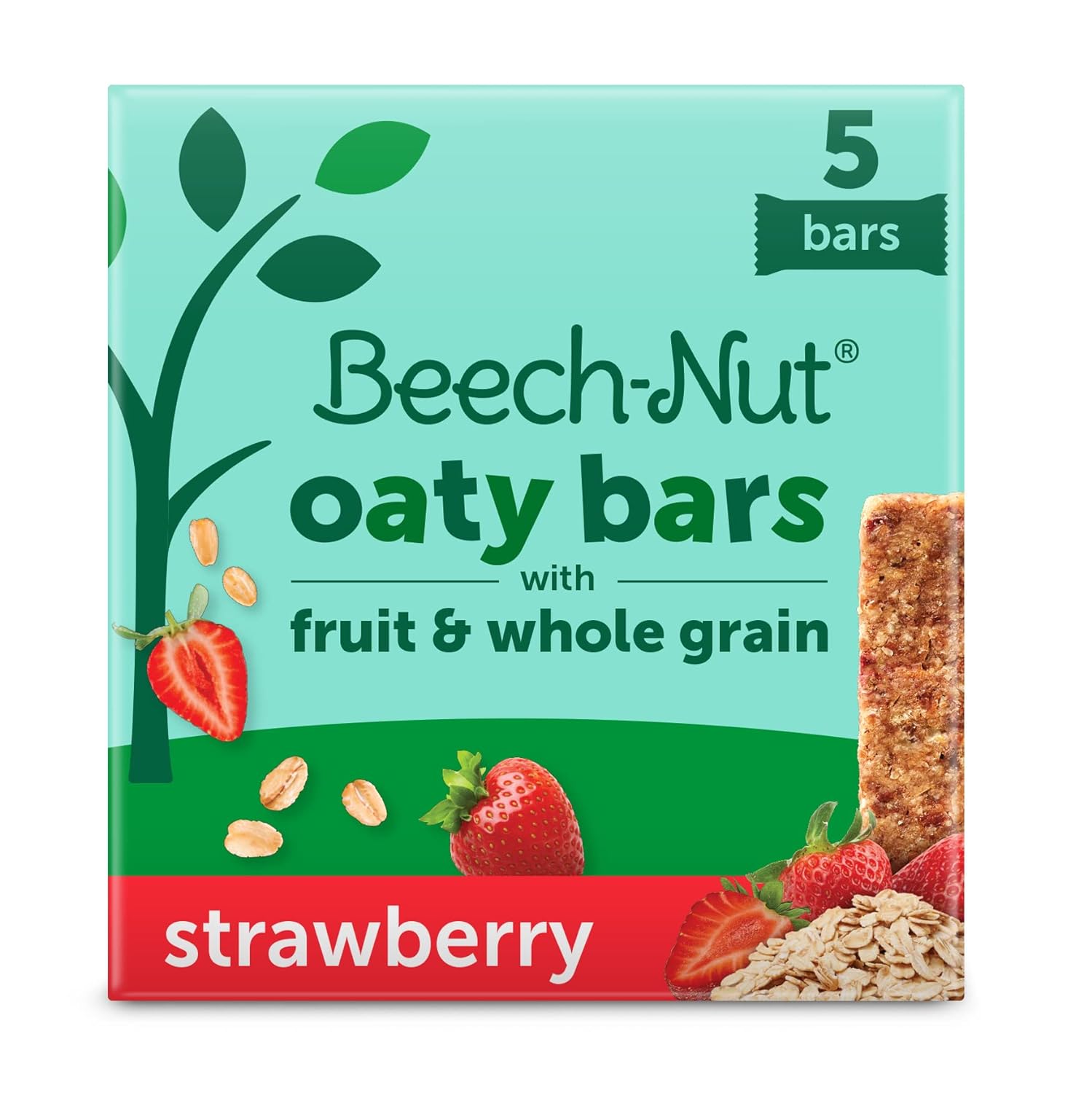 Beech-Nut Baby & Toddler Fruity Oat Bars, Strawberry, 0.78 Ounce Bars (Pack of 5) : Baby