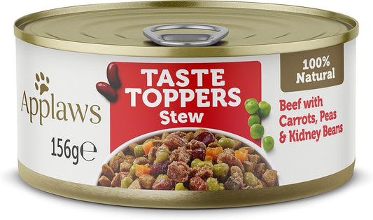 Applaws 100% Natural Wet Dog Food Tins, Grain Free Beef with Vegetables Stew, 156g (Pack of 12)?TT3520CE-A