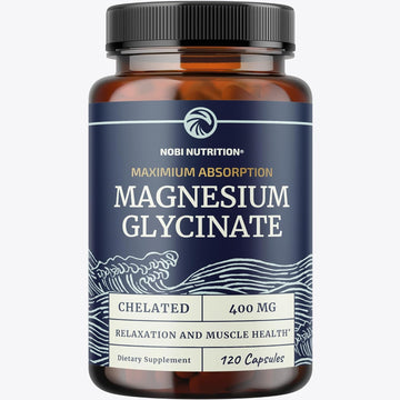 Magnesium Glycinate 400Mg | High Absorption Formula For Sleep, Calm, Muscle Relaxation, Heart, Bone & Nerve Support For Women & Men | Chelated Magnesium Glycinate & Magnesium Supplement | 120 Capsules