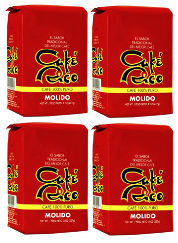 Cafe Rico Ground Regular Puerto Rican Coffee, 8 Ounce Bag (Pack Of 4)