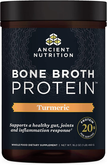 Ancient Nutrition Protein Powder Made from Real Bone Broth, Turmeric,