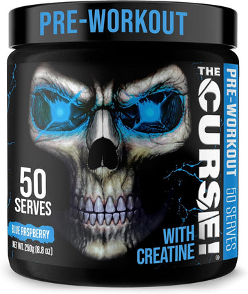 Jnx Sports The Curse! Pre Workout Powder For Men & Women, Caffeine, Beta-Alanine, Creatine, L-Citrulline, 50 Servings, Sour Candy Flavor – Boost Energy, Strength & Focus