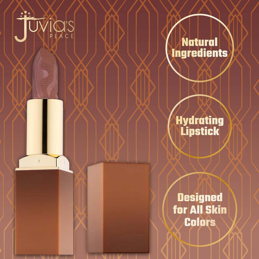 Juvia'S Place Nubian Earth Matte Lipstick Morocco - Hydrating, Long-Lasting, Richly Pigmented Lip Makeup, Creamy Lipstick With Matte Finish, Beauty & Lip Care Product